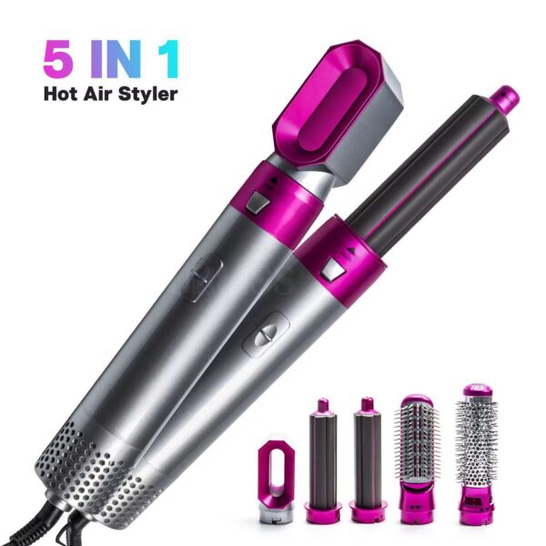 5 in 1 Hair Styler multi-function Professional Styling Tool hair dryer, hair curler, hot air comb, hair straightener